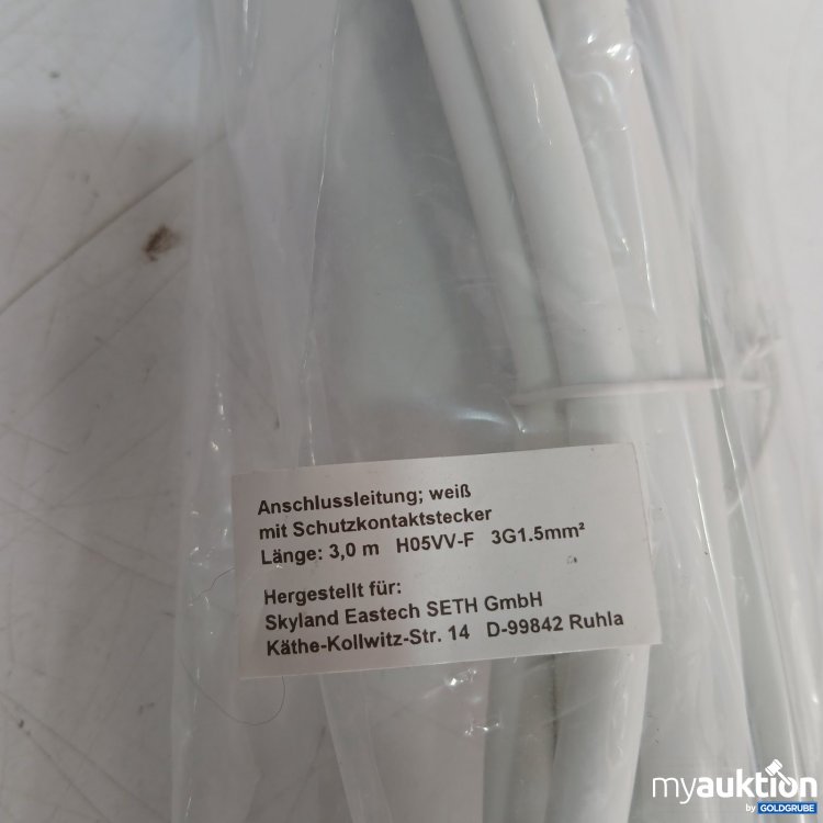 Artikel Nr. 467000 Artikel Nr. 467000: Anschlussleitung weiß mit Schutzkontaktstecker 3,0 m H05VV-F 3G1.5mm²