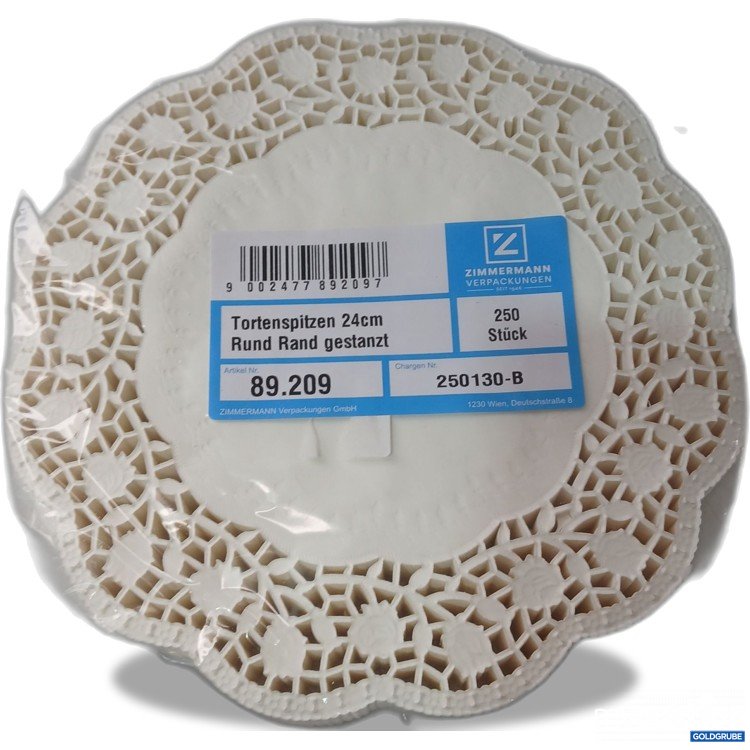 Artikel Nr. 525000: Zimmermann Verpackungen Tortenspitzen 24 cm, rund, gestanzt, 250 Stück