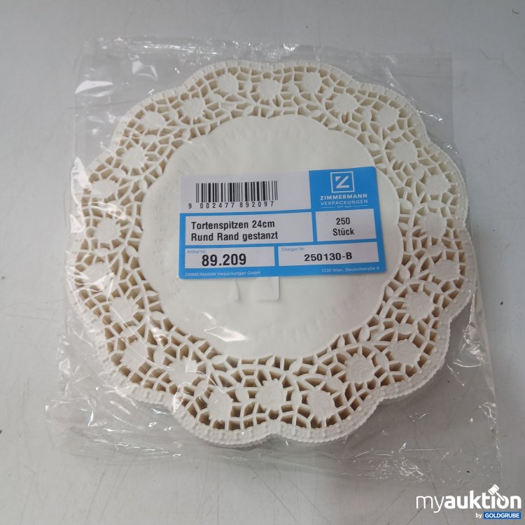 Artikel Nr. 525000: Zimmermann Verpackungen Tortenspitzen 24 cm, rund, gestanzt, 250 Stück