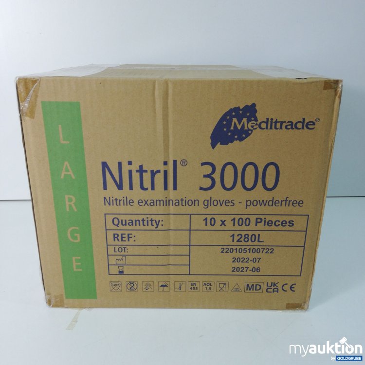 Artikel Nr. 785000 Artikel Nr. 785000: Meditrade Nitril 3000 10x100 Stück Handschuhe L