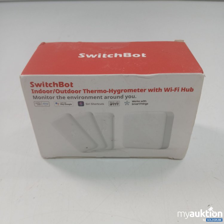 Artikel Nr. 874000 Artikel Nr. 874000: SwitchBot Indoor/Outdoor Thermo-Hygrometer with Wi-Fi Hub