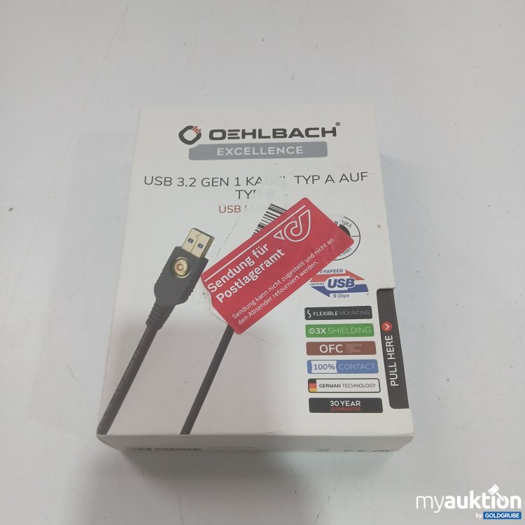 Artikel Nr. 911000 Artikel Nr. 911000: Oehlbach USB 3.2 GEN 1 Kabel A auf B