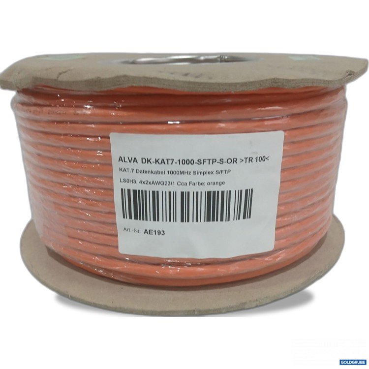 Artikel Nr. 992000 Artikel Nr. 992000: Alva DK-KAT7 Datenkabel 1000MHz Simplex Orange