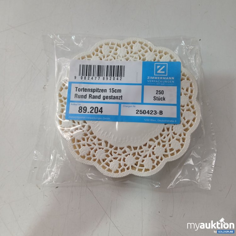 Artikel Nr. 525001: Tortenspitzen rund Rand gestanzt, 15 cm, 250 Stück
