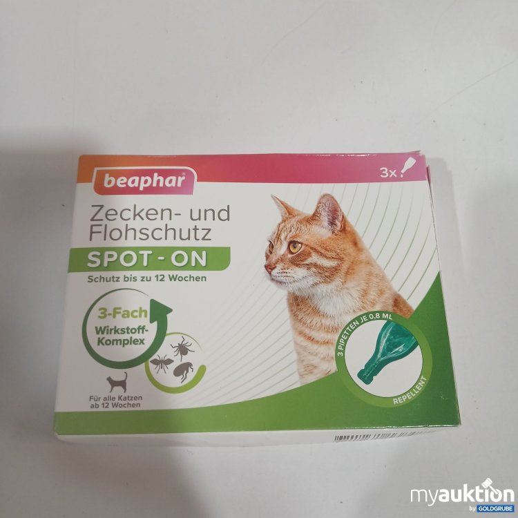Artikel Nr. 951001: Beaphar Zecken und Flohschutz Spot-on 3Pipetten je 0,8ml 