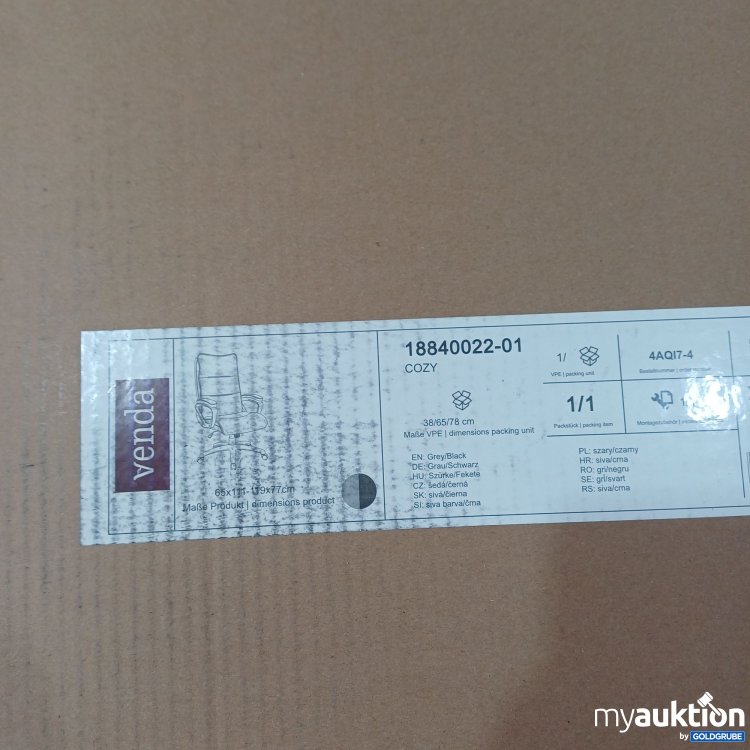 Artikel Nr. 961001: Xxx Lutz Cozy Stuhl grau/schwarz 18840022-01 