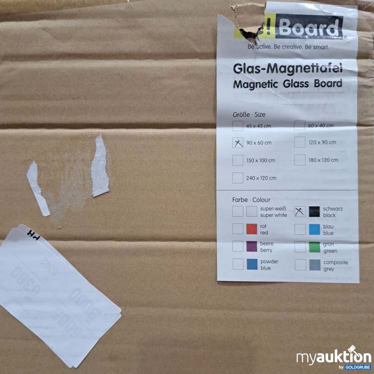Artikel Nr. 817002 Artikel Nr. 817002: Glas Magnettafel 90x60 cm schwarz