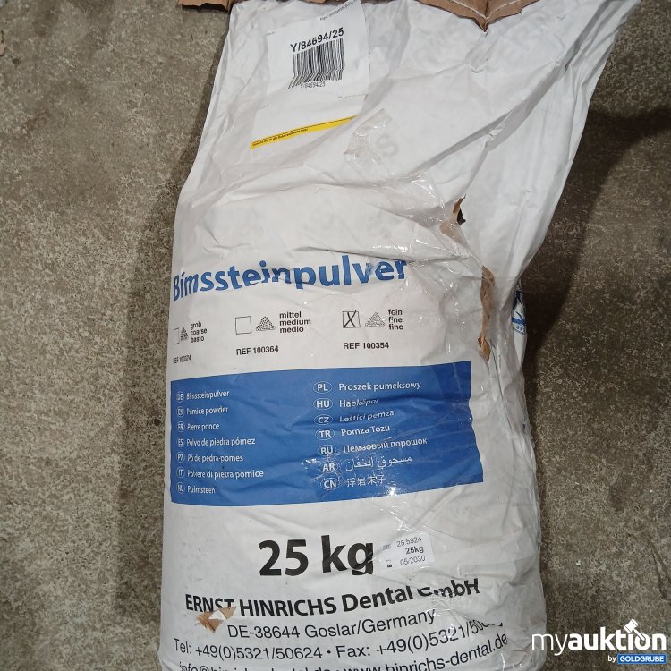 Artikel Nr. 952002: Bimssteinpulver 25kg