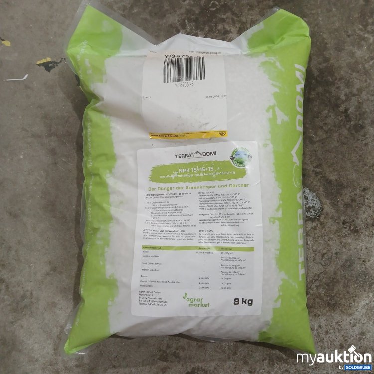Artikel Nr. 464003: TerraDomi NPK 15+15+15 Dünger 8 kg