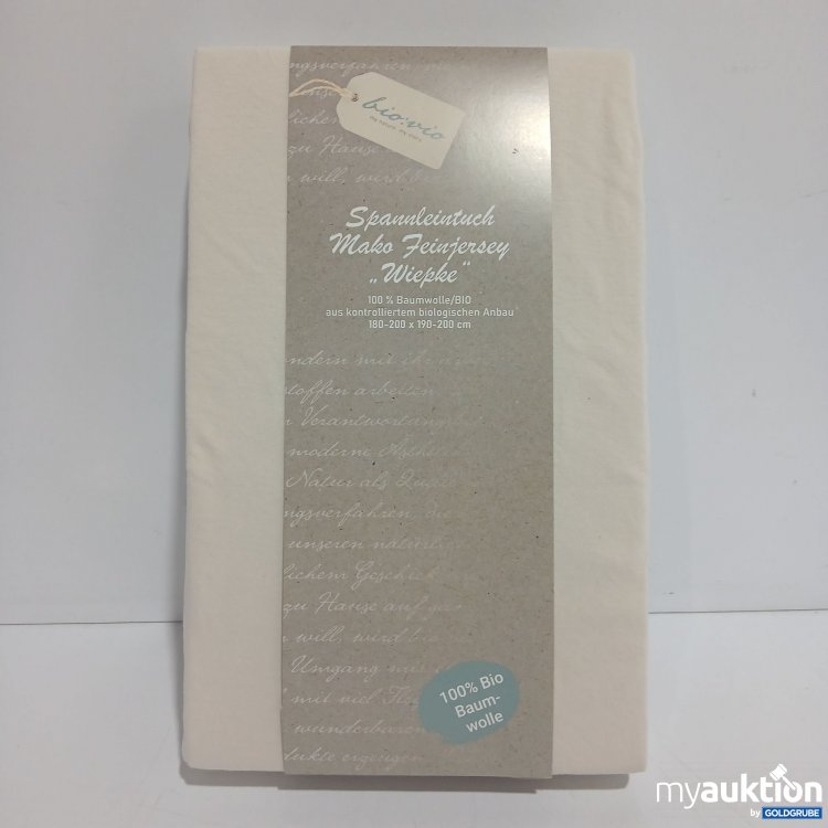 Artikel Nr. 519003 Artikel Nr. 519003: Biovio Spannleintuch Mako Feinjersey "Wiepke" 180-200x190-200cm