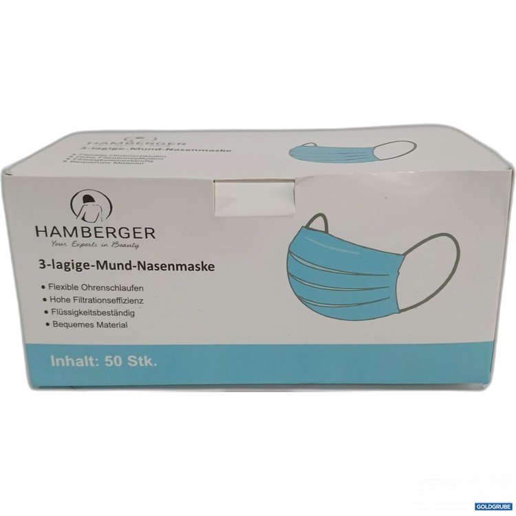 Artikel Nr. 967003: Hamburger 3 lagige Mund-Nasenmaske 50stk 