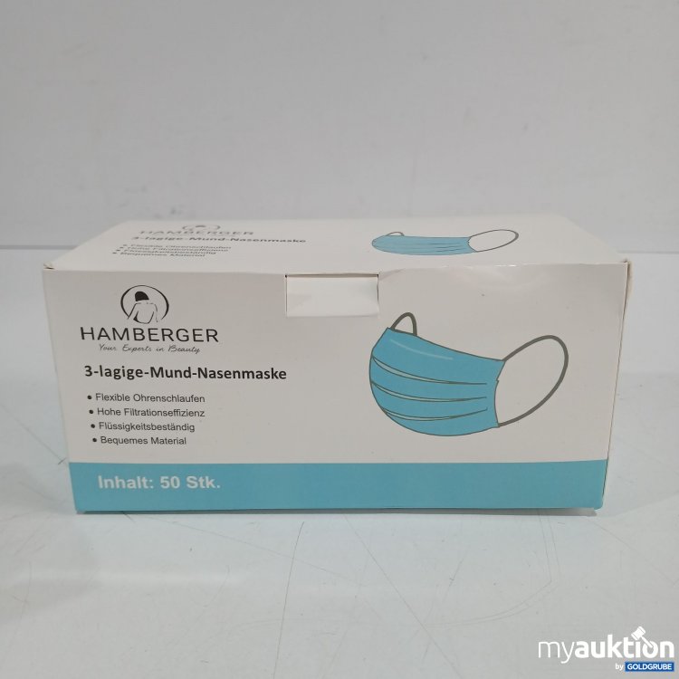 Artikel Nr. 967003: Hamburger 3 lagige Mund-Nasenmaske 50stk 