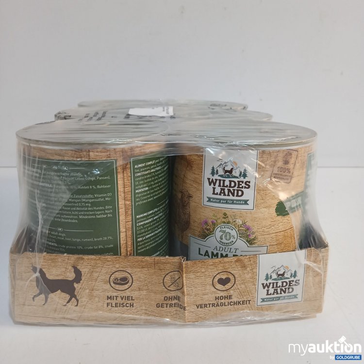 Artikel Nr. 873004: Wildes Land Adult Hundefutter Lamm Pur 6x800g