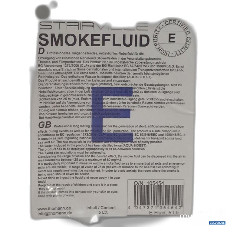 Artikel Nr. 889004: Stairville Smokefluid E 5L 