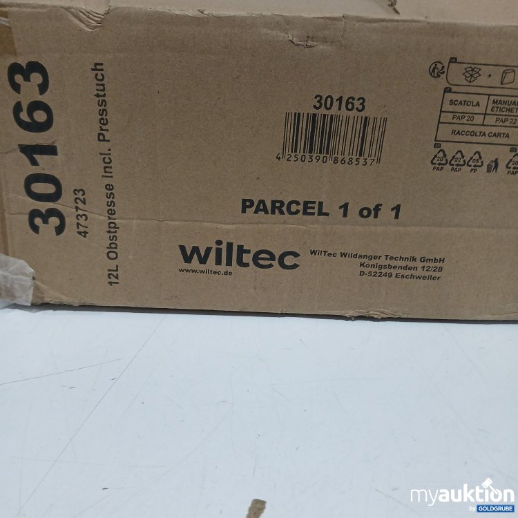 Artikel Nr. 897004: Wiltec 12 Obstpresse inkl. Presstuch 