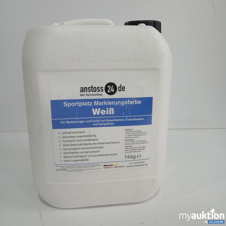Artikel Nr. 844005 Artikel Nr. 844005: Anstoss Sportplatz Markierungsfarbe weiß 14kg
