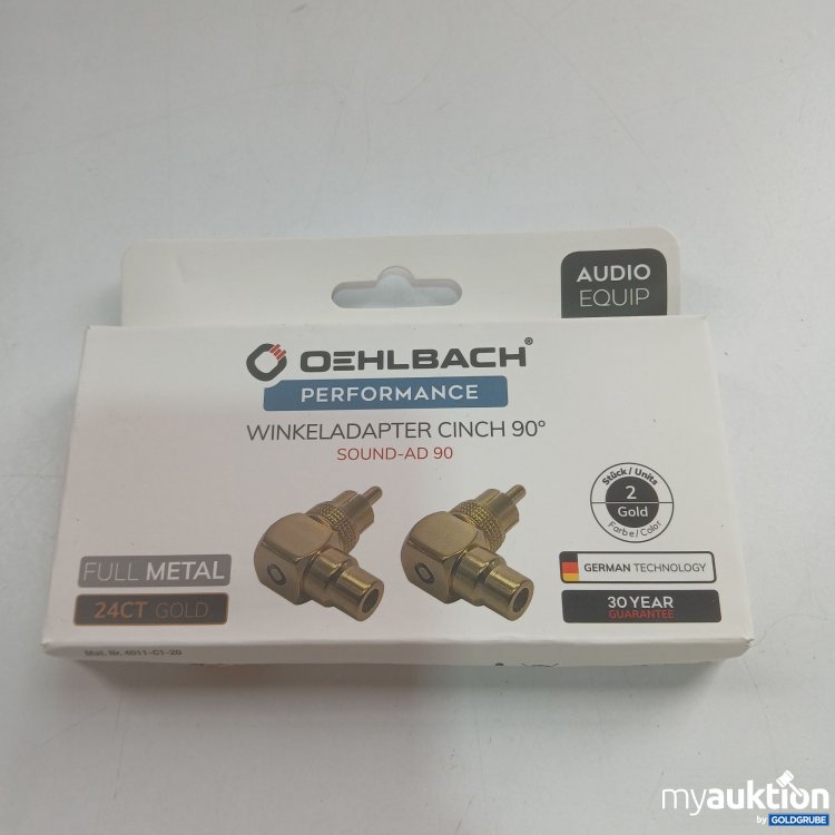Artikel Nr. 849005: Oehlbach Winkeladapter Cinch 90° 2x