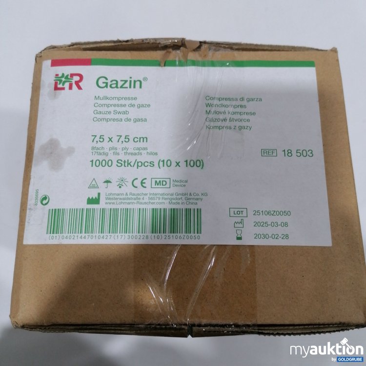 Artikel Nr. 891005: LR Gazin Mullkompresse 7,5x7,5cm 1000Stk