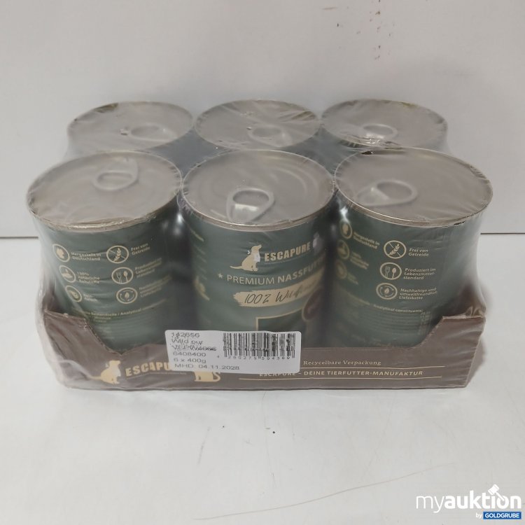 Artikel Nr. 981005 Artikel Nr. 981005: Escapure Premium Nassfutter Wild Pur 6×400g