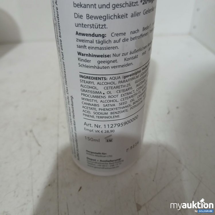 Artikel Nr. 984005: ARTHRO MEDICAN Bad Füßinger Glucosamine Creme 150ml