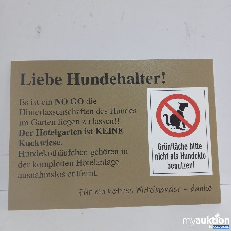 Artikel Nr. 524006: Schild ca. 30x20cm 