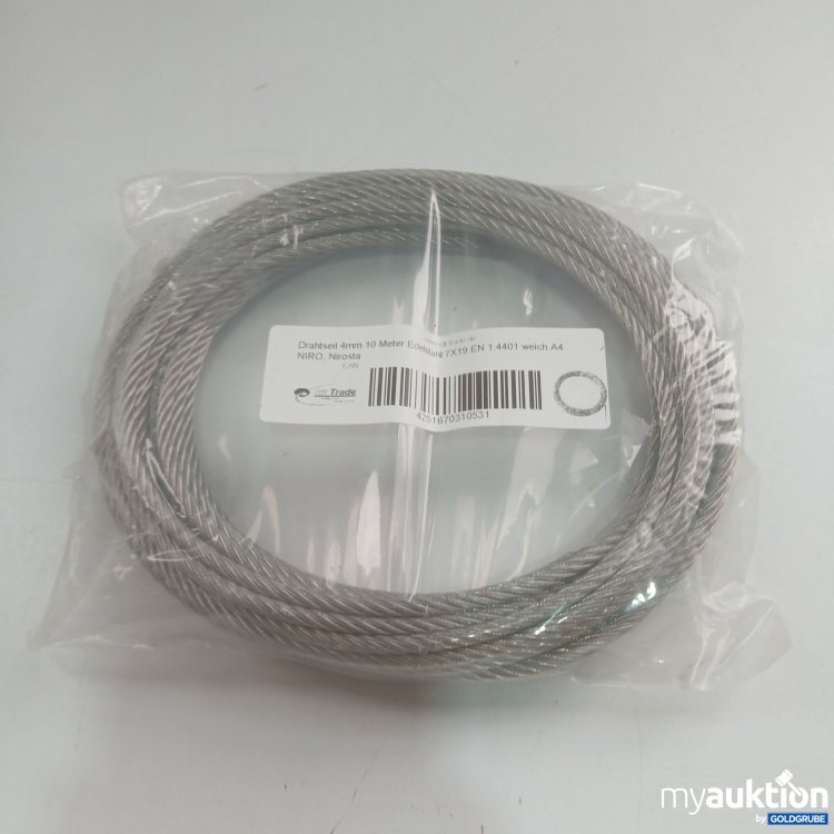 Artikel Nr. 849006: Drahtseil 4mm 10m Edelstahl 