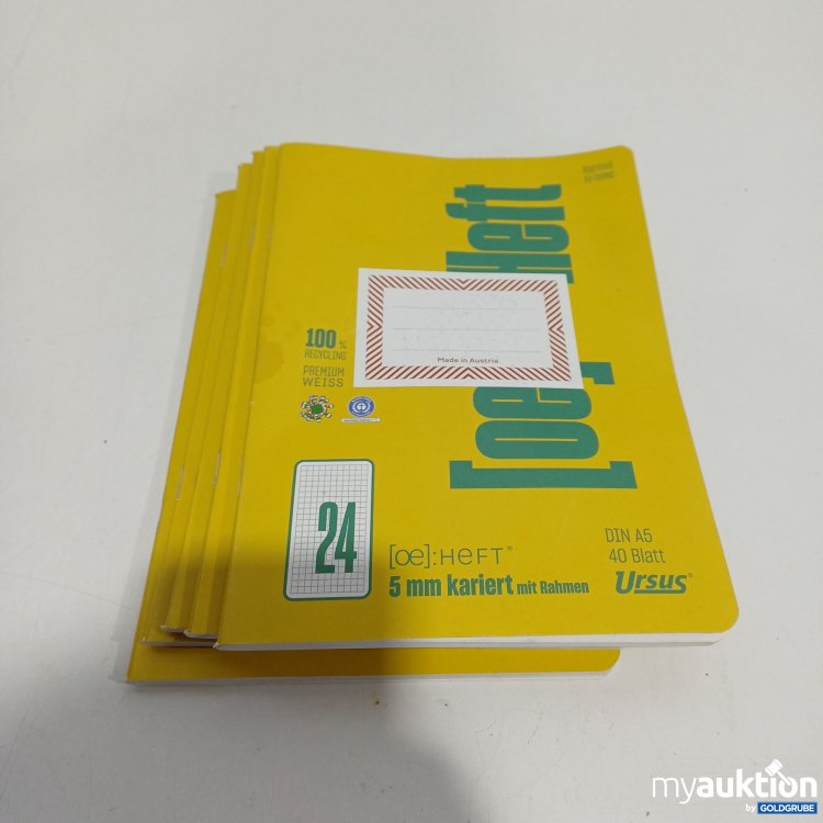 Artikel Nr. 895006: Ursus [OE] Schulheft OE.24 A5, 5 mm kariert mit Rahmen, 5Stk.