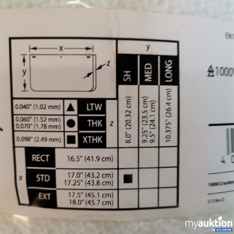 Artikel Nr. 377007 Artikel Nr. 377007: MSA V Card Visor 10163457