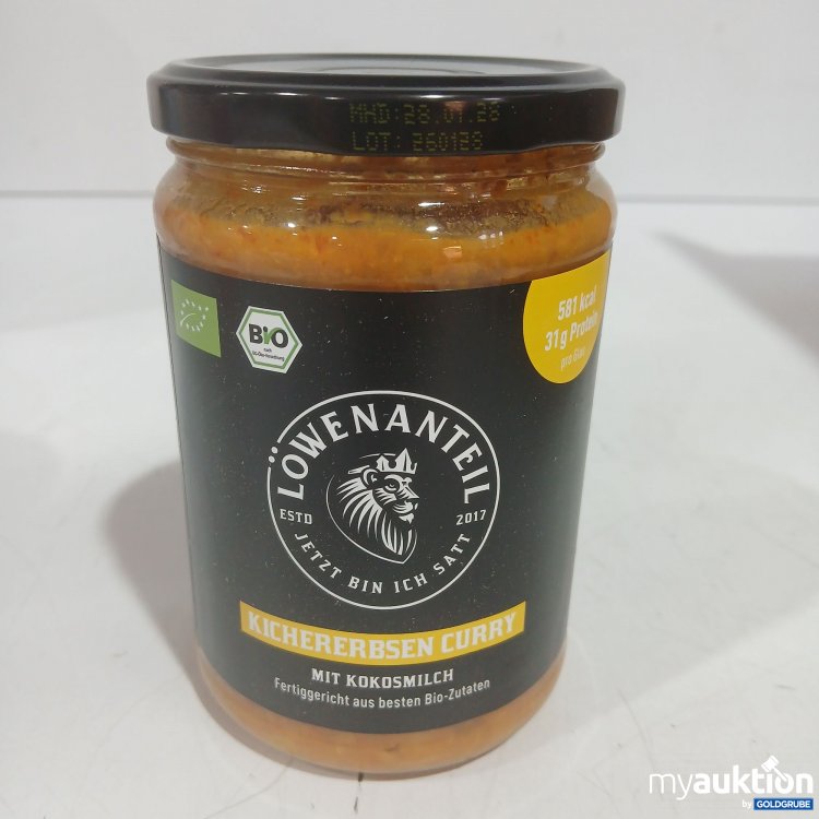 Artikel Nr. 993007 Artikel Nr. 993007: Löwenanteil Kichererbsen Curry mit Kokosmilch 570g