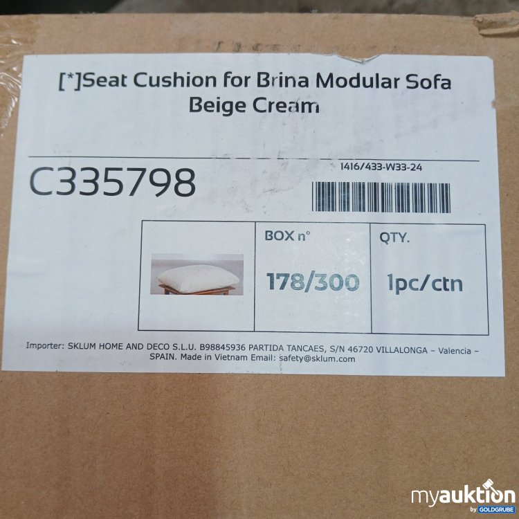 Artikel Nr. 467008 Artikel Nr. 467008: Sklum Seat Cushion for Brina Modular Sofa Beige Cream