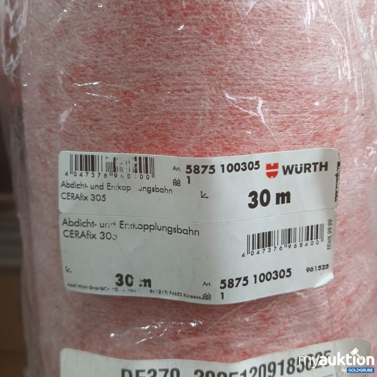 Artikel Nr. 445009 Artikel Nr. 445009: Würth Abdicht- und Entkopplungsbahn CERAfix 305 30m 1m Breite