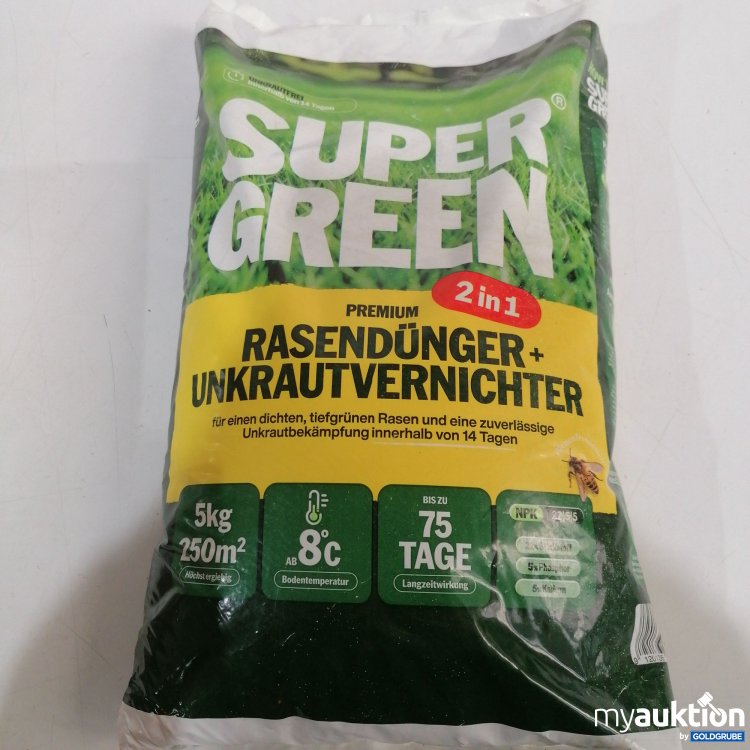Artikel Nr. 886009: Super Green Premium Rasendünger +Unkrautvernichter 5kg