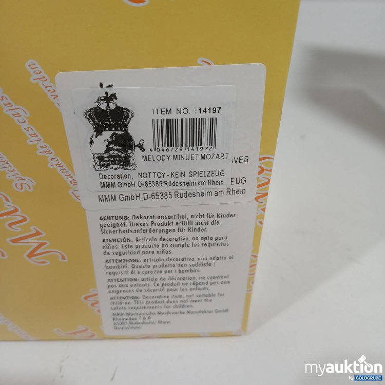 Artikel Nr. 888009 Artikel Nr. 888009: Music Box Melody Minuet Mozart