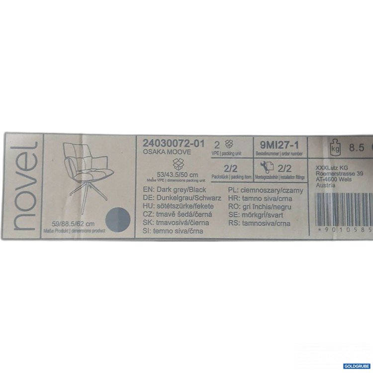 Artikel Nr. 950009: Novel Osaka Moove Stuhl schwarz 
59/88.5/62cm