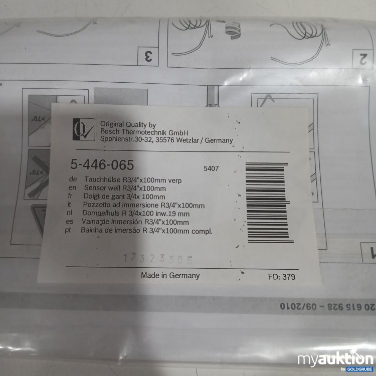 Artikel Nr. 448010 Artikel Nr. 448010: Bosch Thermotechnik Sensor well R3/4