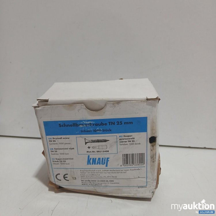 Artikel Nr. 471010 Artikel Nr. 471010: Knauf Schnellbauschraube TN 25 mm Inhalt nichr vollständig