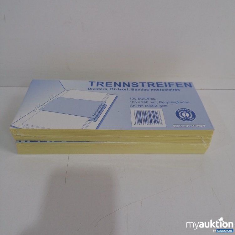 Artikel Nr. 836010 Artikel Nr. 836010: Blauer Engel Trennstreifen 50502 gelb, 2x100Stk