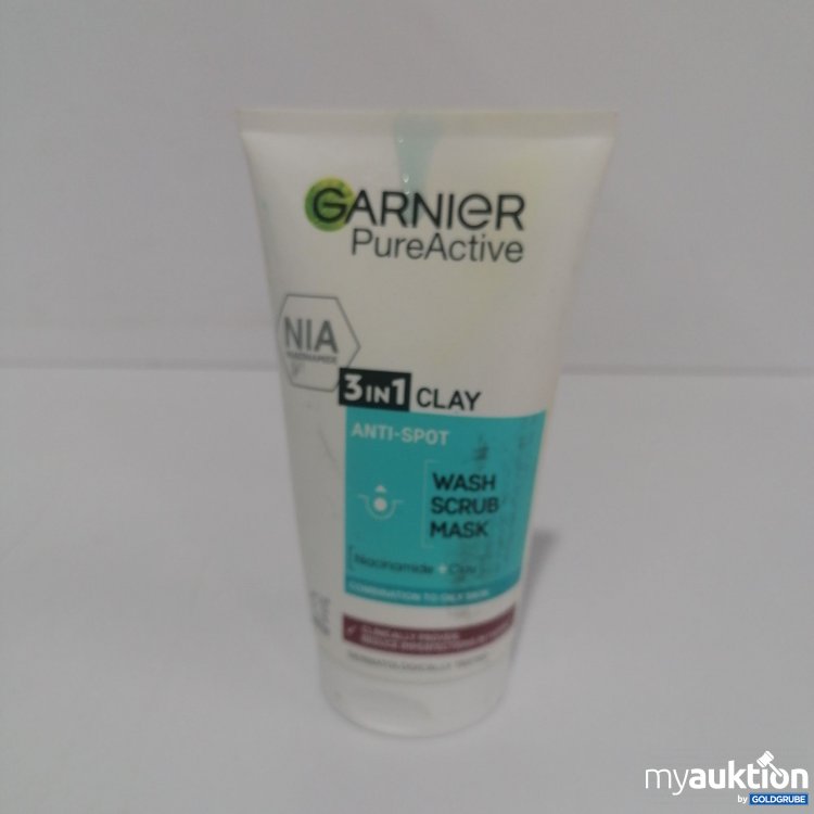 Artikel Nr. 839010 Artikel Nr. 839010: Garnier Pure Active 3in1 Clay Anti Shot Wash Scrub Mask 150ml