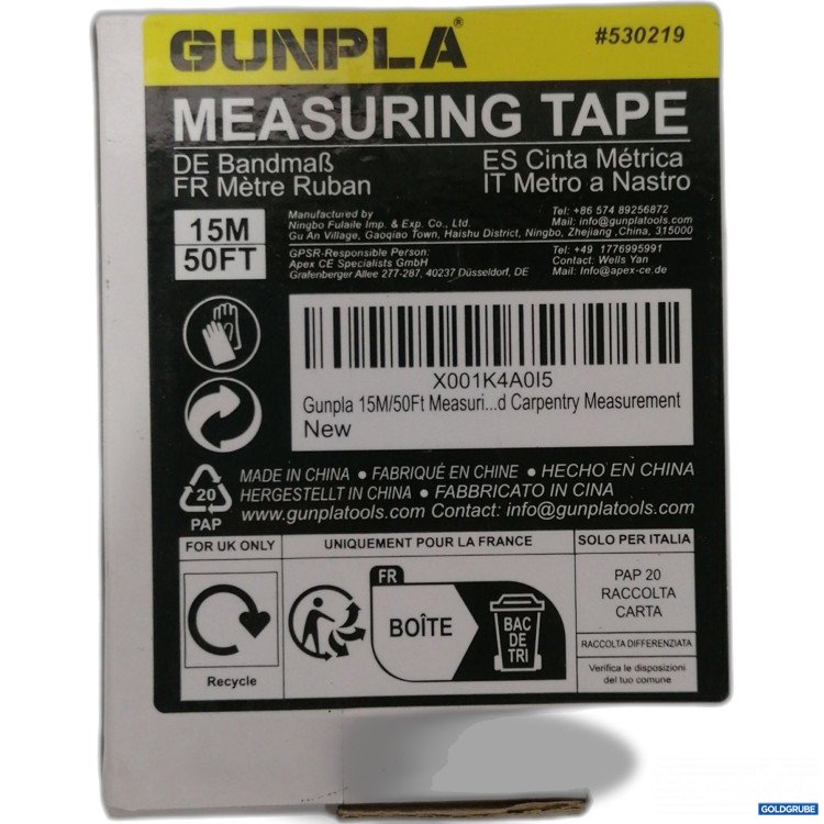 Artikel Nr. 898010 Artikel Nr. 898010: Gunpla Measuring Tape 15m