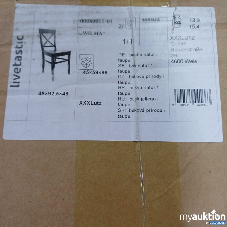 Artikel Nr. 899010: livetastic Stuhl Wilma, 45x59x99, buche natur, 2Stk.