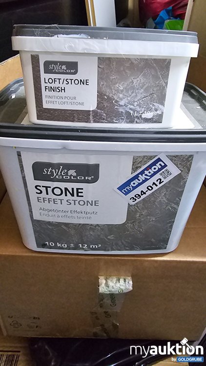 Artikel Nr. 394012 Artikel Nr. 394012: Style Color Stone Effet 10kg + Loft Stone Finish 1L