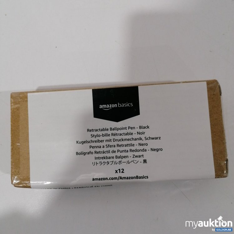 Artikel Nr. 896012: Amazon Basics Kugelschreiber mit Druckmechanik schwarz 12Stk