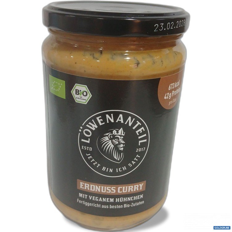 Artikel Nr. 993012 Artikel Nr. 993012: Löwenanteil Erdnuss Curry mit veganen Hühnchen 570g