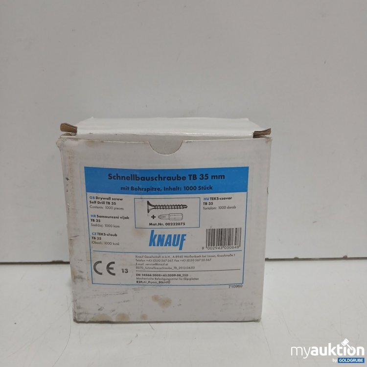 Artikel Nr. 471013 Artikel Nr. 471013: Knauf Schnellbauschraube TB 35 mm Inhalt nicht vollständig