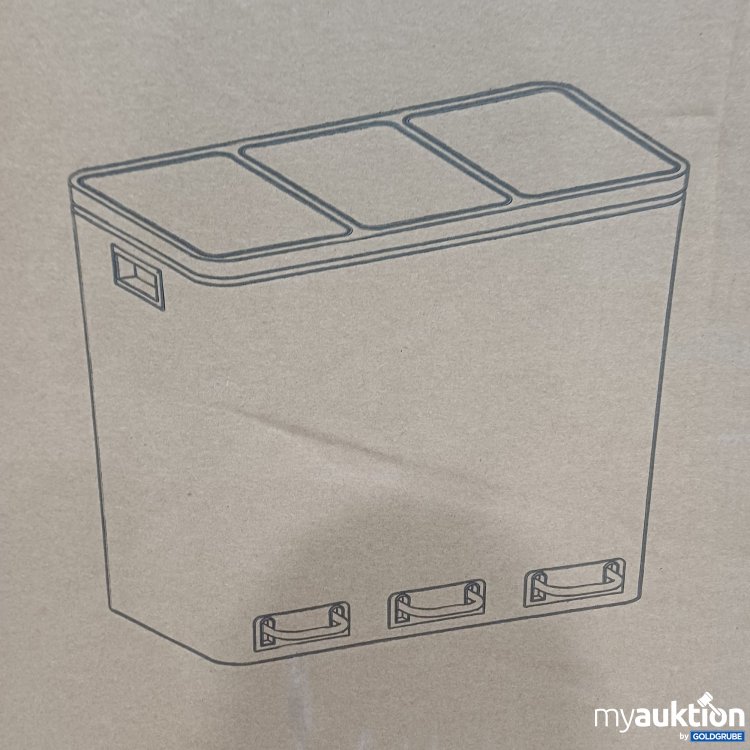 Artikel Nr. 899013: SONGMICS TrashCan Mülleimer, weiß-silver