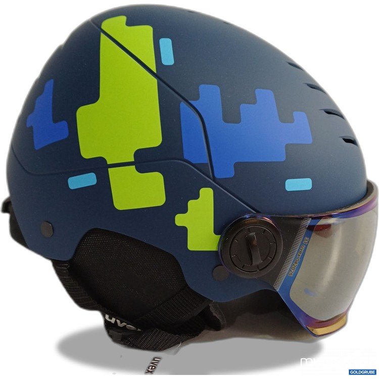 Artikel Nr. 961013: Uvex Skihelm Rocket Jr Visor blau puzzle 