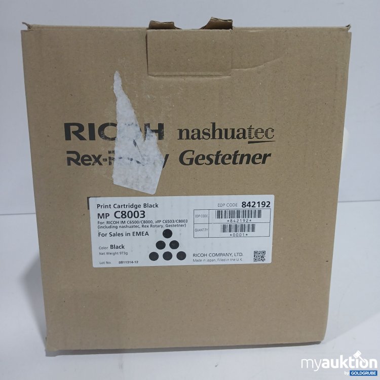 Artikel Nr. 882014: Ricoh Print Cartridge Black MP C8003 973g 