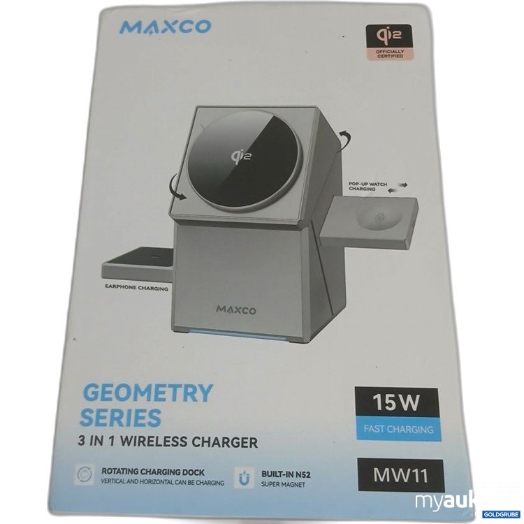 Artikel Nr. 922014: MAXCO Geometry Series 3 in 1 Wireless Charger MW11 15W