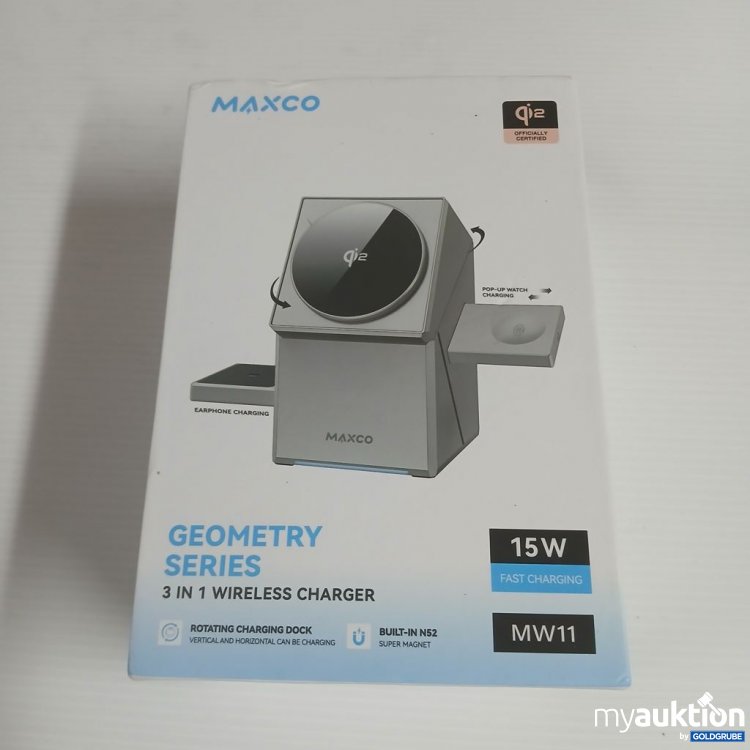 Artikel Nr. 922014: MAXCO Geometry Series 3 in 1 Wireless Charger MW11 15W