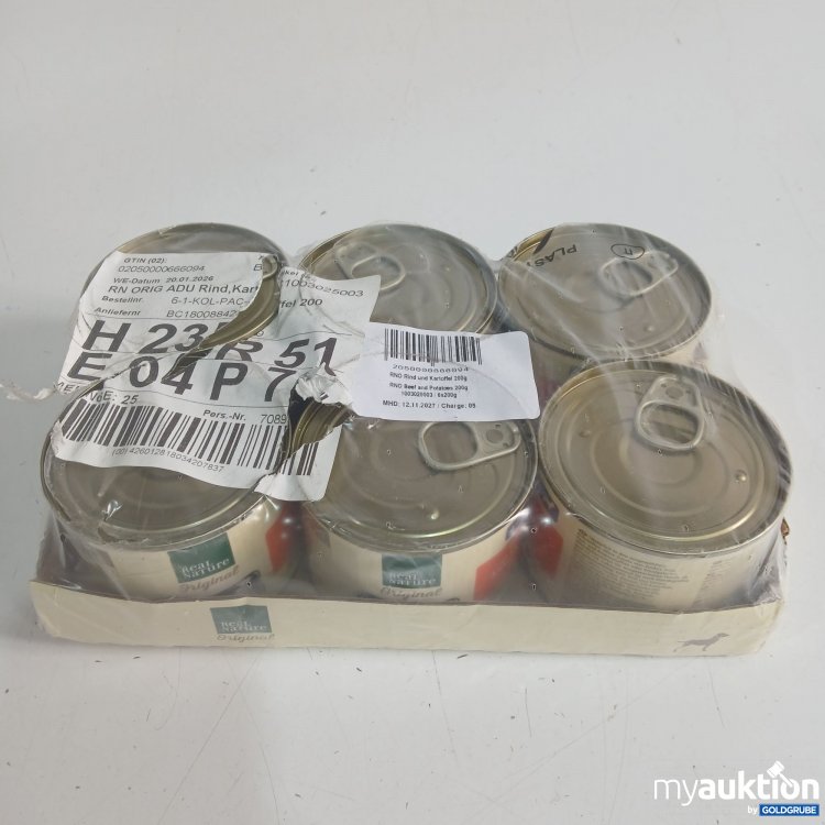 Artikel Nr. 970014: Real Nature Hundefutter Rind & Kartoffel 6x200g 